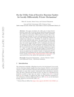 On the Utility Gain of Iterative Bayesian Update for Locally
  Differentially Private Mechanisms