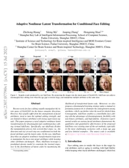 Adaptive Nonlinear Latent Transformation for Conditional Face Editing