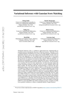 Variational Inference with Gaussian Score Matching
