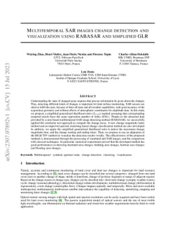 Multitemporal SAR images change detection and visualization using
  RABASAR and simplified GLR