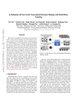 Is Imitation All You Need? Generalized Decision-Making with Dual-Phase
  Training