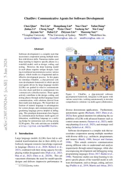 ChatDev: Communicative Agents for Software Development