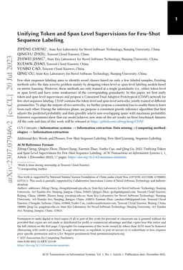 Unifying Token and Span Level Supervisions for Few-Shot Sequence
  Labeling