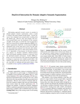 Dual-level Interaction for Domain Adaptive Semantic Segmentation