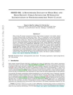 HRHD-HK: A benchmark dataset of high-rise and high-density urban scenes
  for 3D semantic segmentation of photogrammetric point clouds