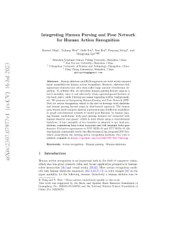 Integrating Human Parsing and Pose Network for Human Action Recognition