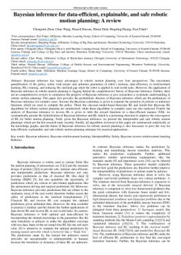 Bayesian inference for data-efficient, explainable, and safe robotic
  motion planning: A review