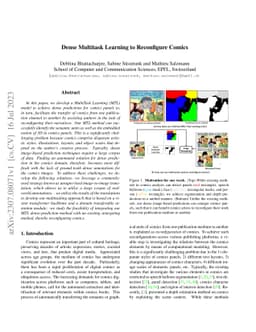 Dense Multitask Learning to Reconfigure Comics