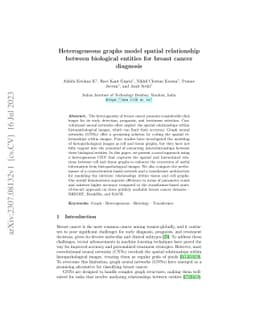 Heterogeneous graphs model spatial relationships between biological
  entities for breast cancer diagnosis