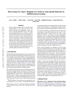 Discovering User Types: Mapping User Traits by Task-Specific Behaviors
  in Reinforcement Learning
