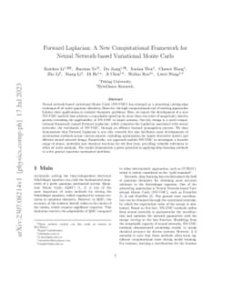 Forward Laplacian: A New Computational Framework for Neural
  Network-based Variational Monte Carlo