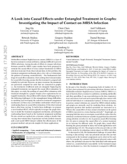 A Look into Causal Effects under Entangled Treatment in Graphs:
  Investigating the Impact of Contact on MRSA Infection