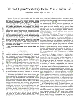 Unified Open-Vocabulary Dense Visual Prediction