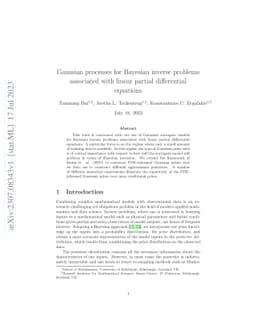 Gaussian processes for Bayesian inverse problems associated with linear
  partial differential equations