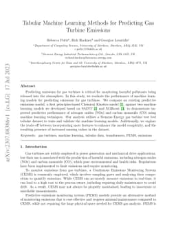 Tabular Machine Learning Methods for Predicting Gas Turbine Emissions