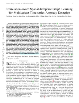 Correlation-aware Spatial-Temporal Graph Learning for Multivariate
  Time-series Anomaly Detection