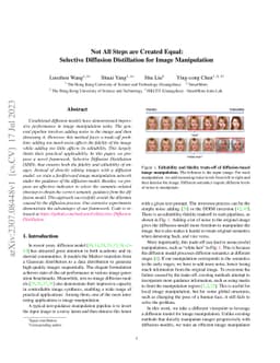Not All Steps are Created Equal: Selective Diffusion Distillation for
  Image Manipulation