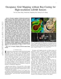 Occupancy Grid Mapping without Ray-Casting for High-resolution LiDAR
  Sensors