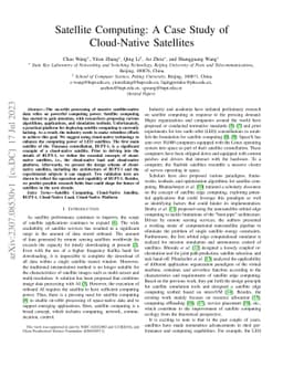 Satellite Computing: A Case Study of Cloud-Native Satellites