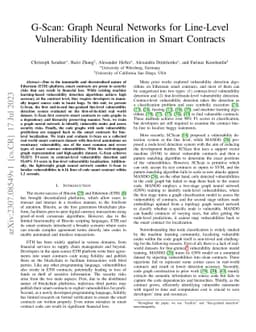 G-Scan: Graph Neural Networks for Line-Level Vulnerability
  Identification in Smart Contracts