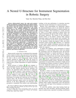 A Nested U-Structure for Instrument Segmentation in Robotic Surgery