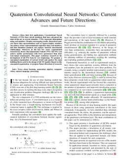 Quaternion Convolutional Neural Networks: Current Advances and Future
  Directions