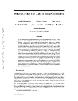 Diffusion Models Beat GANs on Image Classification