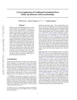 A Novel Application of Conditional Normalizing Flows: Stellar Age
  Inference with Gyrochronology