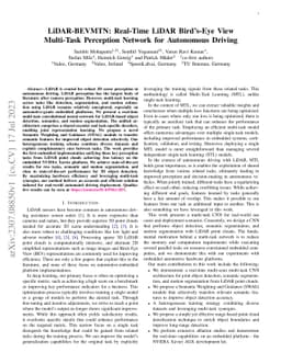 LiDAR-BEVMTN: Real-Time LiDAR Bird's-Eye View Multi-Task Perception
  Network for Autonomous Driving