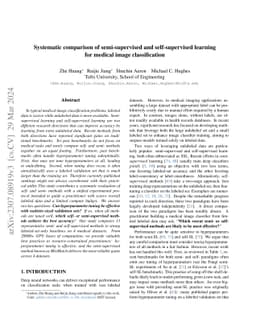 Systematic comparison of semi-supervised and self-supervised learning
  for medical image classification