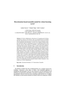 Discretization-based ensemble model for robust learning in IoT