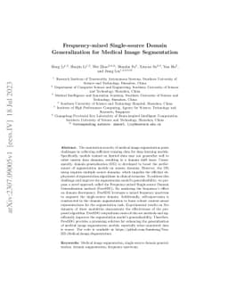 Frequency-mixed Single-source Domain Generalization for Medical Image
  Segmentation