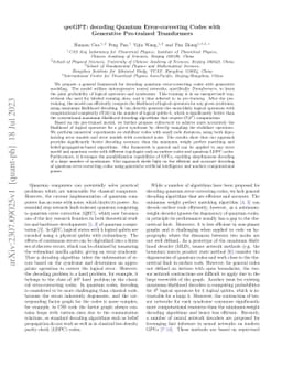 qecGPT: decoding Quantum Error-correcting Codes with Generative
  Pre-trained Transformers