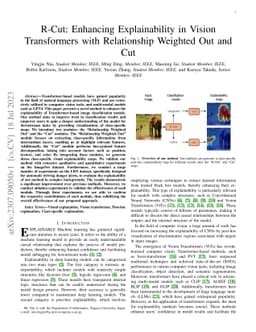 R-Cut: Enhancing Explainability in Vision Transformers with Relationship
  Weighted Out and Cut