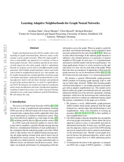 Learning Adaptive Neighborhoods for Graph Neural Networks