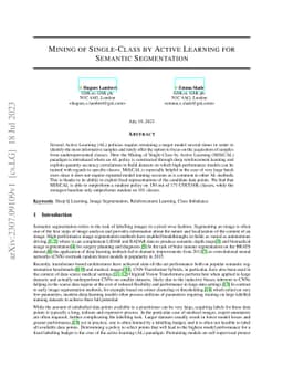 Mining of Single-Class by Active Learning for Semantic Segmentation