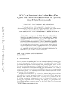 BOLD: A Benchmark for Linked Data User Agents and a Simulation Framework
  for Dynamic Linked Data Environments