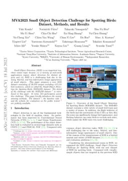 MVA2023 Small Object Detection Challenge for Spotting Birds: Dataset,
  Methods, and Results
