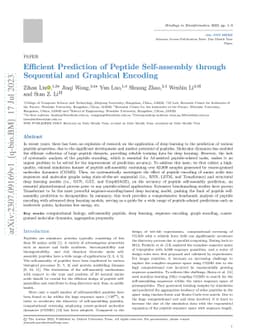 Efficient Prediction of Peptide Self-assembly through Sequential and
  Graphical Encoding