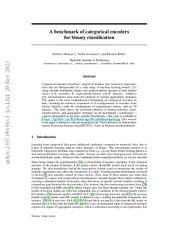 A benchmark of categorical encoders for binary classification