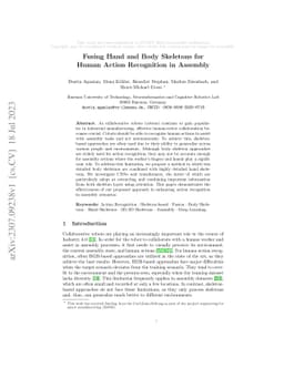 Fusing Hand and Body Skeletons for Human Action Recognition in Assembly