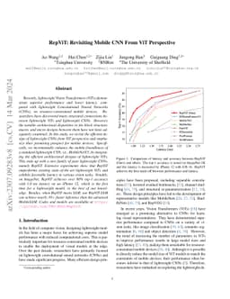 RepViT: Revisiting Mobile CNN From ViT Perspective