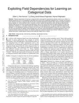 Exploiting Field Dependencies for Learning on Categorical Data
