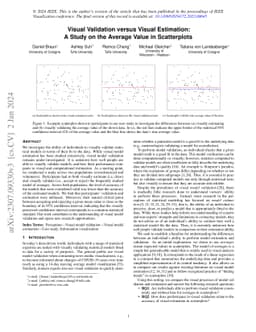 Visual Validation versus Visual Estimation: A Study on the Average Value
  in Scatterplots