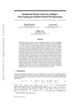 Variational Monte Carlo on a Budget -- Fine-tuning pre-trained Neural
  Wavefunctions
