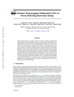 ChatSpot: Bootstrapping Multimodal LLMs via Precise Referring
  Instruction Tuning