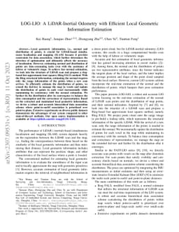 LOG-LIO: A LiDAR-Inertial Odometry with Efficient Local Geometric
  Information Estimation