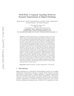 SAM-Path: A Segment Anything Model for Semantic Segmentation in Digital
  Pathology
