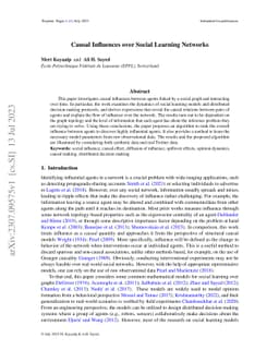 Causal Influences over Social Learning Networks