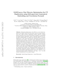SAMConvex: Fast Discrete Optimization for CT Registration using
  Self-supervised Anatomical Embedding and Correlation Pyramid
